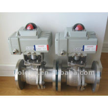 Flange type ball valves with electric actuators